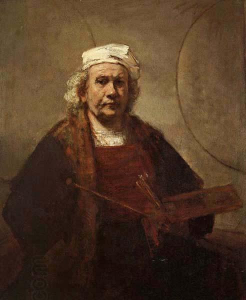 Rembrandt van rijn Self-Portrait with Tow Circles oil painting picture